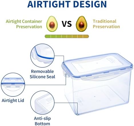 KIGI Large Food Storage Containers, Set of 2 (17.7 Cup)