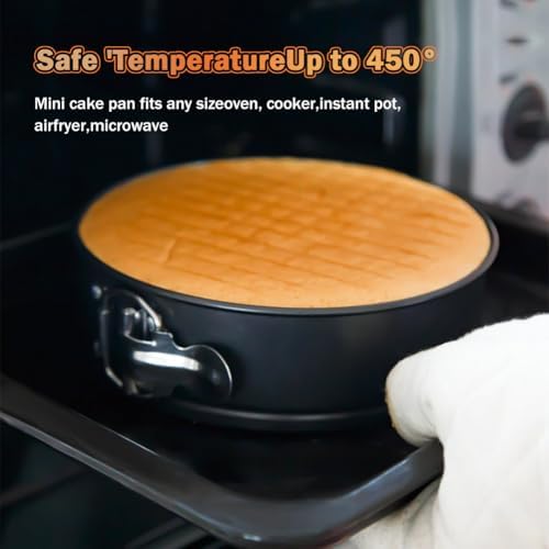 Springform Cake Pan, Cake Pan with 3 Different Size (9.5,10.2,11inch), Cake Molds for Baking with Removable Bottom, Non-Stick Bakeware for Effortless Baking（with 50 Pcs Parchment Paper Liners）