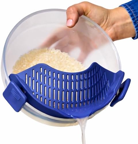 Anyday Silicone Clip On Strainer, Blueberry