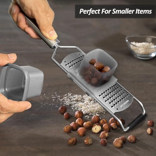 VOVOLY Zester Grater Set, 4 Pack-Fine/Coarse/Extra Coarse/Slider Attachment