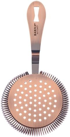 Barfly Deluxe Antique Hawthorne Spring Strainer, Antique Copper