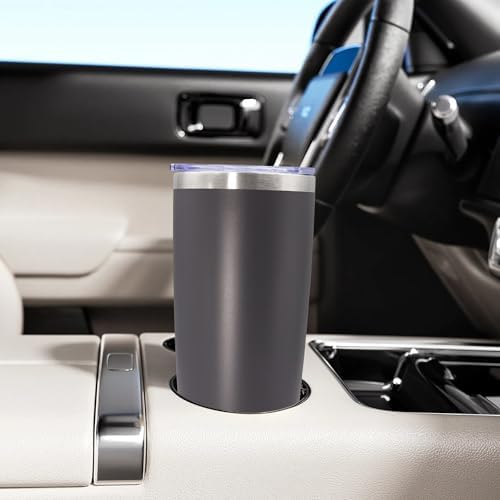20oz Tumbler Stainless Steel Tumbler Coffee Tumbler with Lid Grey, 1P