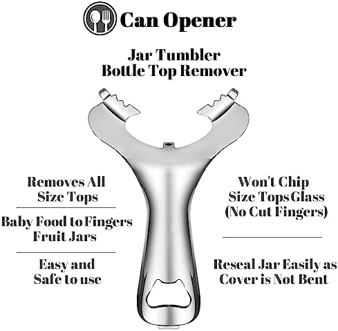 Mason Jar Opener No Lid Dents or Damage Multifunctional Tool