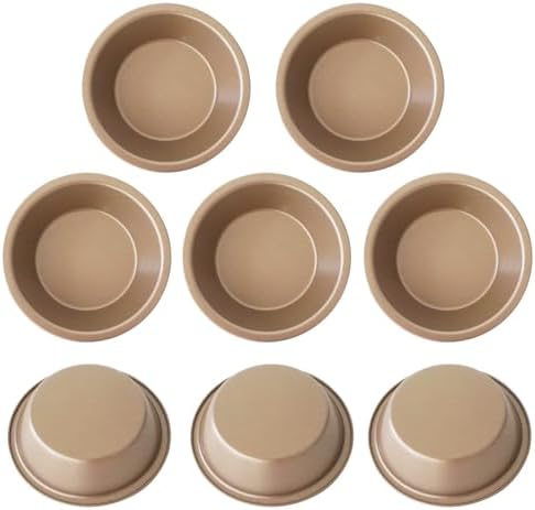 5 Inch Mini Pie Pan, Nonstick Small Round Baking Plate, 7.8OZ Gold