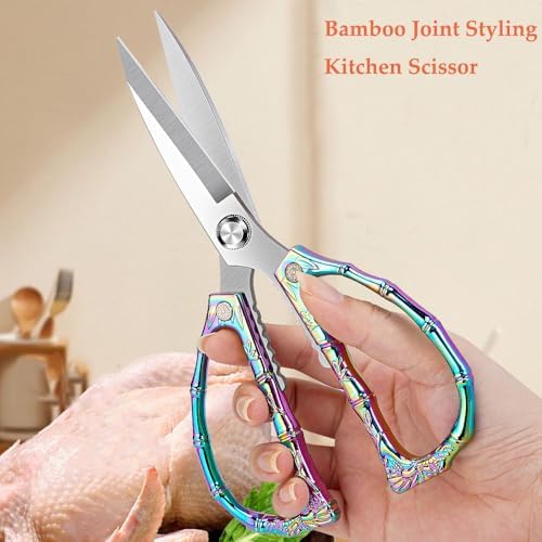 Stainless Steel Kitchen Scissors, Heavy Duty Multipurpose Shears for Food
