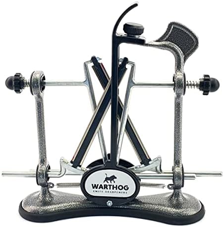 Warthog V-Sharp A4 Knife Sharpener, Diamond Rods, Metal Frame, GM Grey