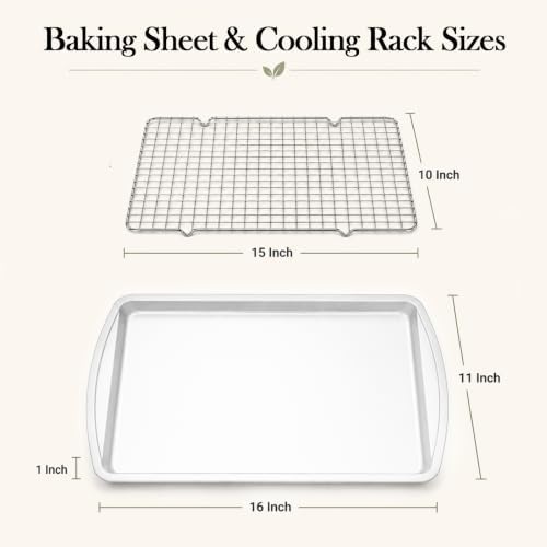 𝟑𝟎% 𝐨𝐟𝐟 Baking Sheet Set of 𝟒: Baking Pans with Cooling Racks