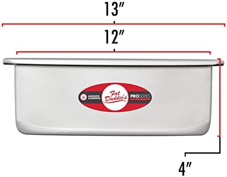 Fat Daddio's Anodized Aluminum Square Cake Pan, 12 x 4 Inch