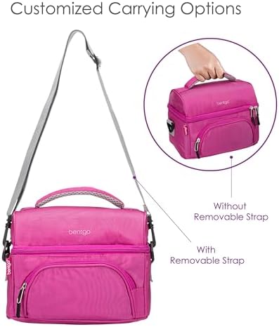 Bentgo Deluxe Insulated Lunch Bag with Adjustable Strap & Outer Pocket