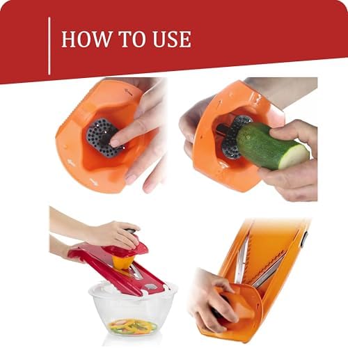 Borner by Reston Lloyd Food Safety Holder for Mandoline Slicers, Cutters & Graters, Protective Finger Guard for Safe Slicing & Grating, Made in Germany, White