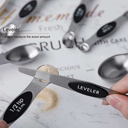 Magnetic Measuring Spoons Set Stainless Steel Stackable Measuring Spoons