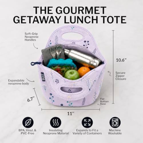 Built Gourmet Getaway Neoprene Lunch Bag - Thistle Ditsy
