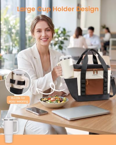 LOVEVOOK Insulated Lunch Bag for Women men, Large Leakproof Adult Lunch Box