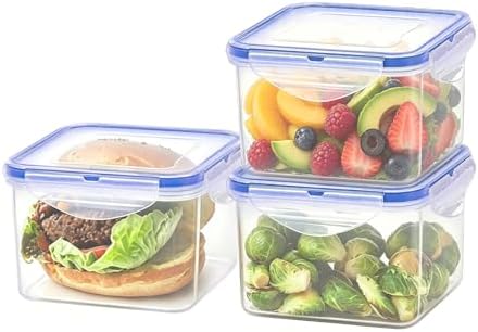 KIGI Food Storage Containers, Set of 3 (3.75 Cup)