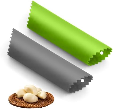 Silicone Garlic Peelers Skin Remover Roller Tube(Green,Gray)