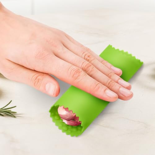 Silicone Garlic Peelers Skin Remover Roller Tube(Green,Blue)