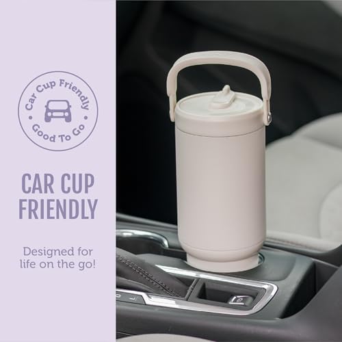 Ello Oasis Go+ 26oz Insulated Stainless Steel Tumbler with Straw, Orchid