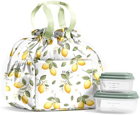 Fit & Fresh Cromwell Cinch Lunch Bag for Women | Insulated Lunch Box with Containers
