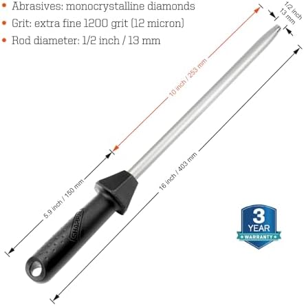 SHARPAL 119N Diamond Sharpening Steel Professional Knife Sharpener