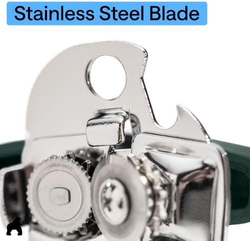 GORILLA GRIP Upgraded Model Stainless Steel Manual Can Opener, Green