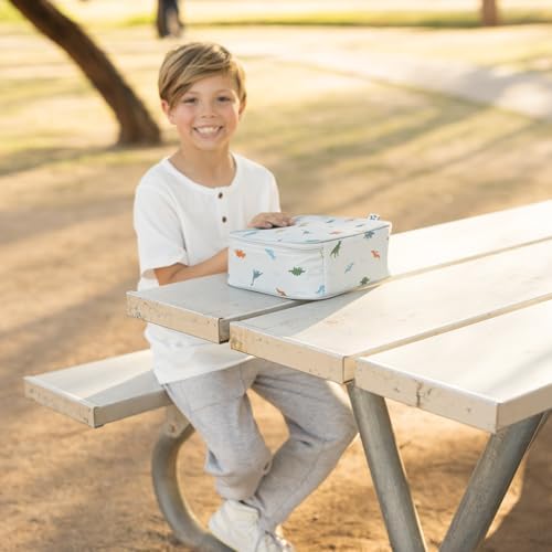 Tiny Twinkle Insulated Lunch Box for Girls and Boys | Durable and Reusable for School & Travel | Ages 3 and Up | Waterproof and Easy to Clean | PFAs and BPA Free（Dinosaur）