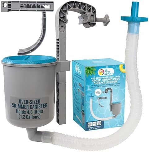 U.S. Pool Supply Above Ground Pool Skimmer, Wall Mount Surface Skimmer