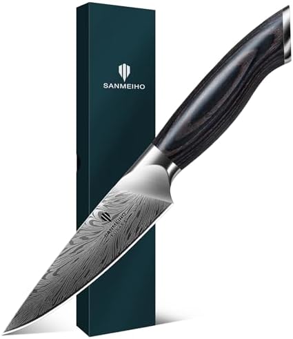 Kitchen Paring Knife 4“, Japanese Powder Steel 63 HRC