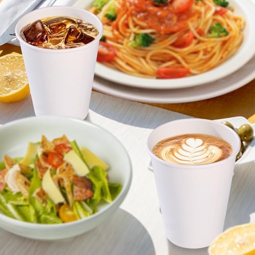 Lamosi 100 Pack 12 oz Paper Cups, Disposable Coffee Cups