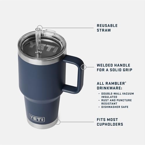 YETI Rambler 35 oz Straw Mug 2.0, Black