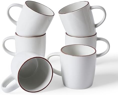 famiware Mercury Coffee Mugs 13 oz, Coffee Mugs Set of 6 with Handle