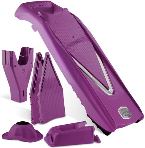 Börner V5 PowerLine Vegetable Cutter Professional Set (7 pcs.) • Vegetable Cutter (V-Planer) for Fruit & Vegetables + Accessories • 8 Cutting Types • Kitchen Planer Set