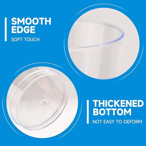 RACETOP 14 oz 200 Pack Disposable Plastic Cups, Disposable Clear Plastic Cups for Parties, Weddings, Gatherings, and Festival Events