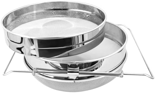 Stainless Steel Honey Strainer, Double Sieve Honey Filter, Honey Extractor Equipment for 5 Gallon Bucket Honey,Beekeeping Equipment Tools