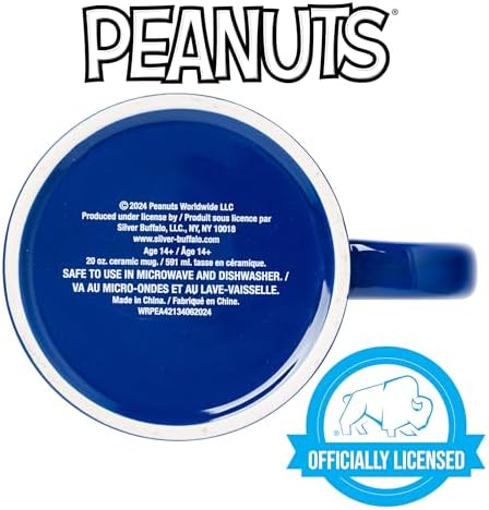 Silver Buffalo Peanuts Snoopy Current Mood Emotions, Ceramic Mug, 20oz