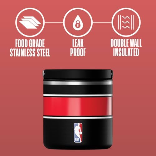 Hydrapeak x NBA Officially Licensed Atlanta Hawks 25oz Stainless Steel Vacuum Insulated Thermos Food Jar with Handle, Wide Mouth Leak-Proof Soup Thermos for Adults, 10 Hours Hot and 16 Hours Cold