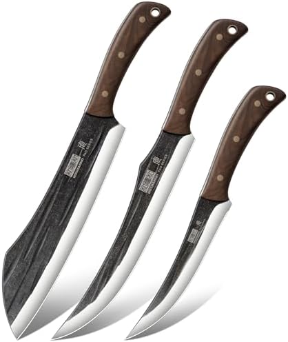 HOSHANHO Butcher Knife Set, 3PCS Knife Set of Meat & Slicing & Boning Knife