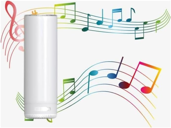 5Pack 20 oz Buletooth Sublimation Printed Speaker Tumbler Straight Skinny Double Wall With Lid (White 5pcs)