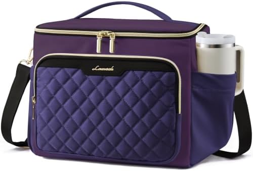 LOVEVOOK Lunch Box for Women, Wide Opening Cute Insulated Lunch Box Bag