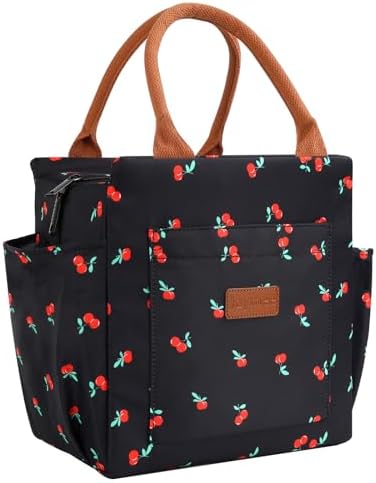 Joymee Insulated Lunch Bag for Women Reusable Leakproof - Cherry