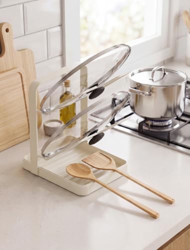 NiHome Pot Lid Holder 2-Tier Iron Kitchen Organizer Stand