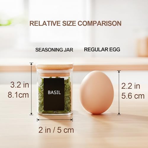 ComSaf Spice Jars 4oz 16 Pack, Seasoning Containers with labels 54 Labels
