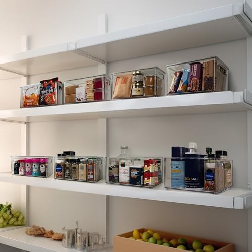 ClearSpace Pantry Storage Bins with Lids for Kitchen & Fridge, 8 Pack