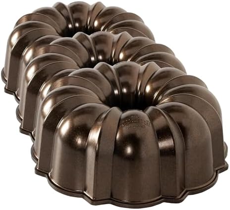 Nordic Ware Original Bundt, 12-Cup, Bronze (Pack of 3)