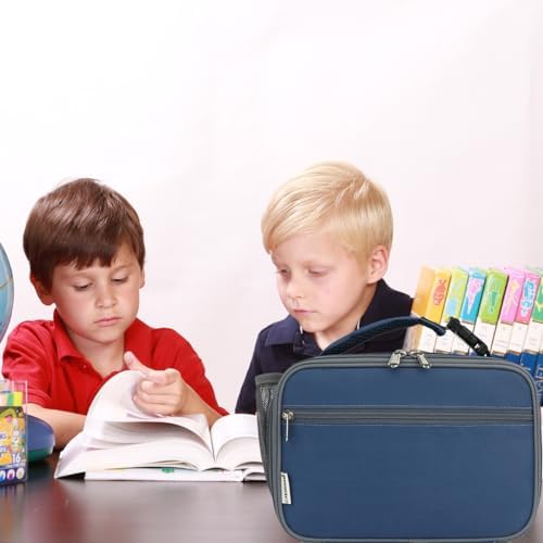 GYEUKHAM Insulated Lunch Box for School, Thermal Reusable Durable Freezable Lunch Bags for Kids Boys Girls Men Women - Small Soft Cooler Portable Lunch Tote Kit for Work Picnic Travel,Cyan