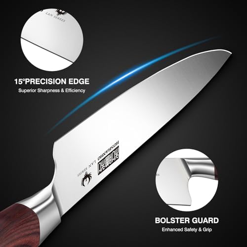 HOSHANHO 5PCS Japanese Kitchen Knife Set, Sharp Chef Knives & Wood Handle