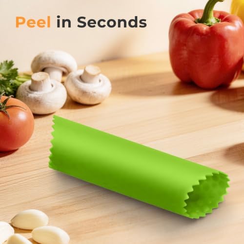 Silicone Garlic Peelers Skin Remover Roller Tube(Green,Blue)