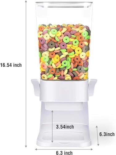 Cereal Dispenser Countertop Large Cereal Containers Storage White,3 pack