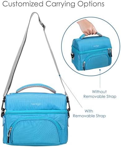Bentgo Deluxe Insulated Lunch Bag with Adjustable Strap & Outer Pocket