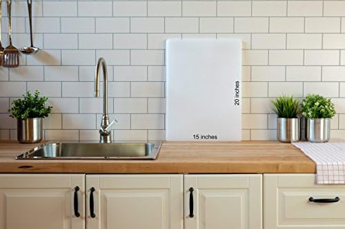 Commercial Grade 20x15 Red Cutting Board for Meat, X-Large 1/2" Plastic