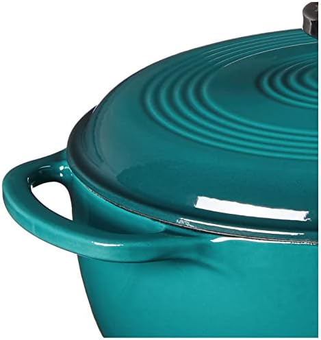 Lodge Essential Enamel Cast Iron Dutch Oven, 4.5 Quart, Lagoon